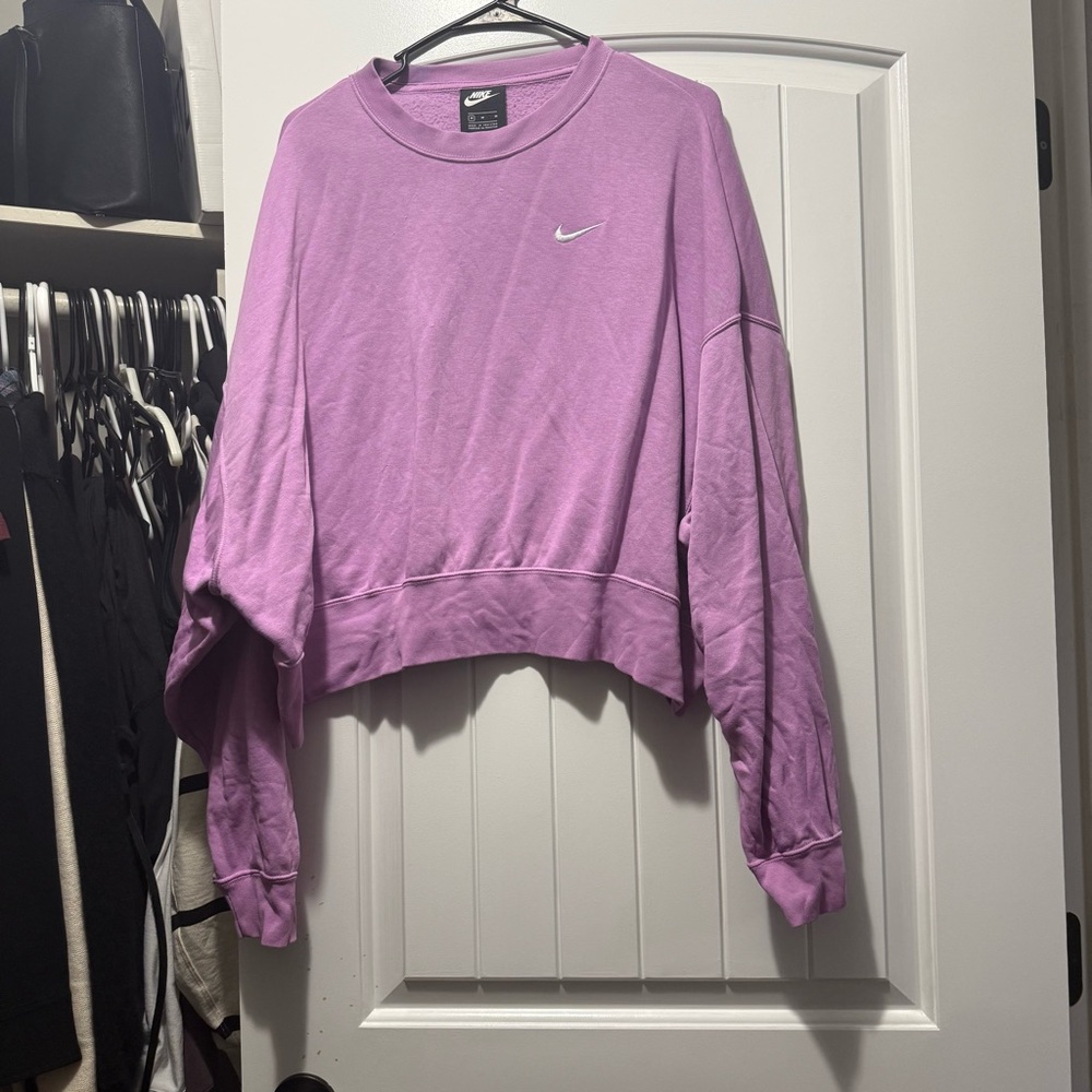 Nike Women's Lavender Cropped Hoodie